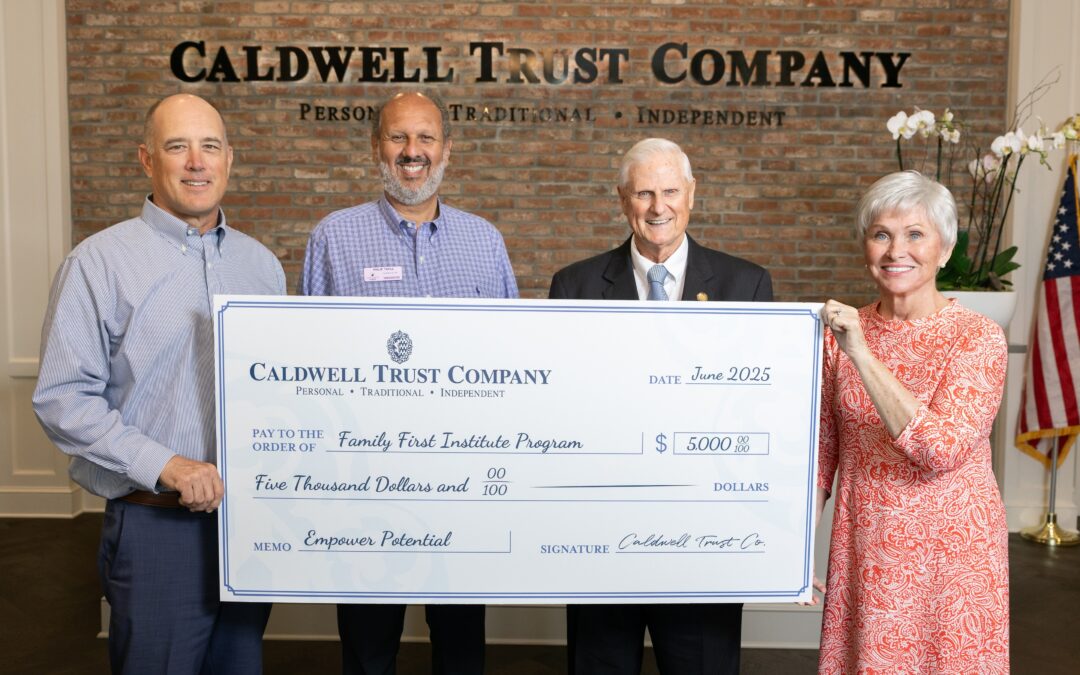 Argus Impact: Caldwell Trust Company Board Donates $5,000 to Family First Institute Led by Phillip Tavill of Children First